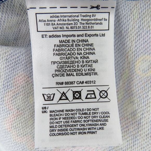 Adidas x Farm Rio Cirandeira Sweatshirt Cropped Blue Floral Crewneck Pullover XS - Picture 9 of 11